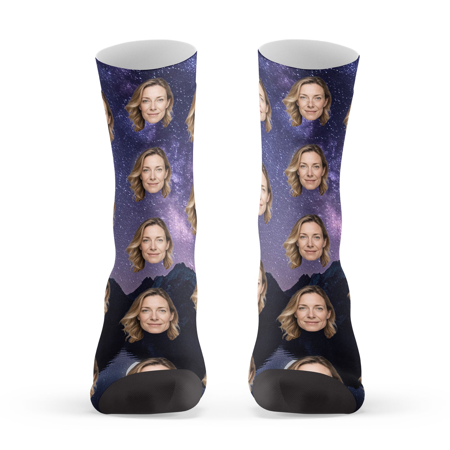 Custom Face and Starry Night Socks