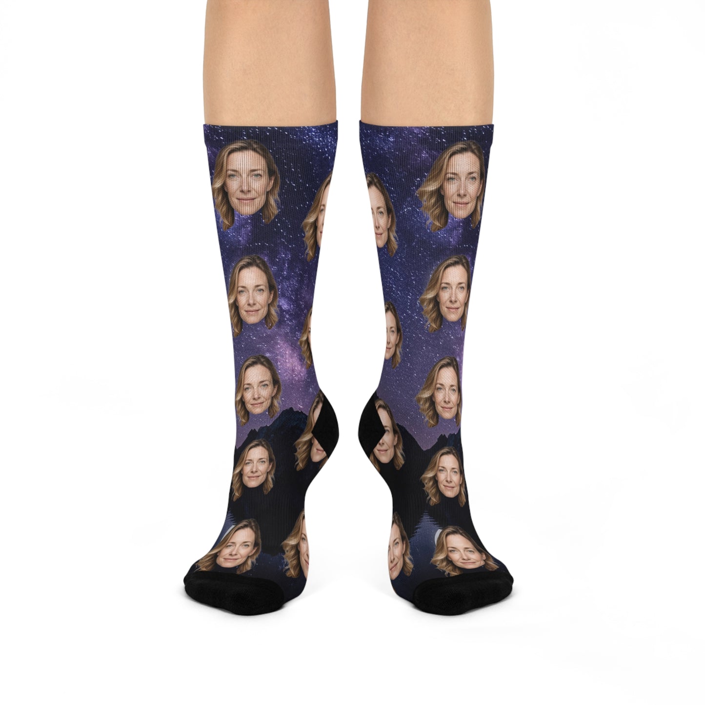 Custom Face and Starry Night Socks