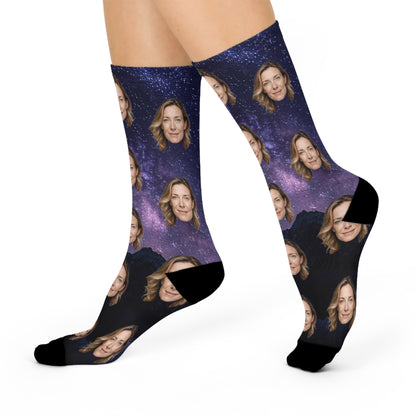 Custom Face and Starry Night Socks