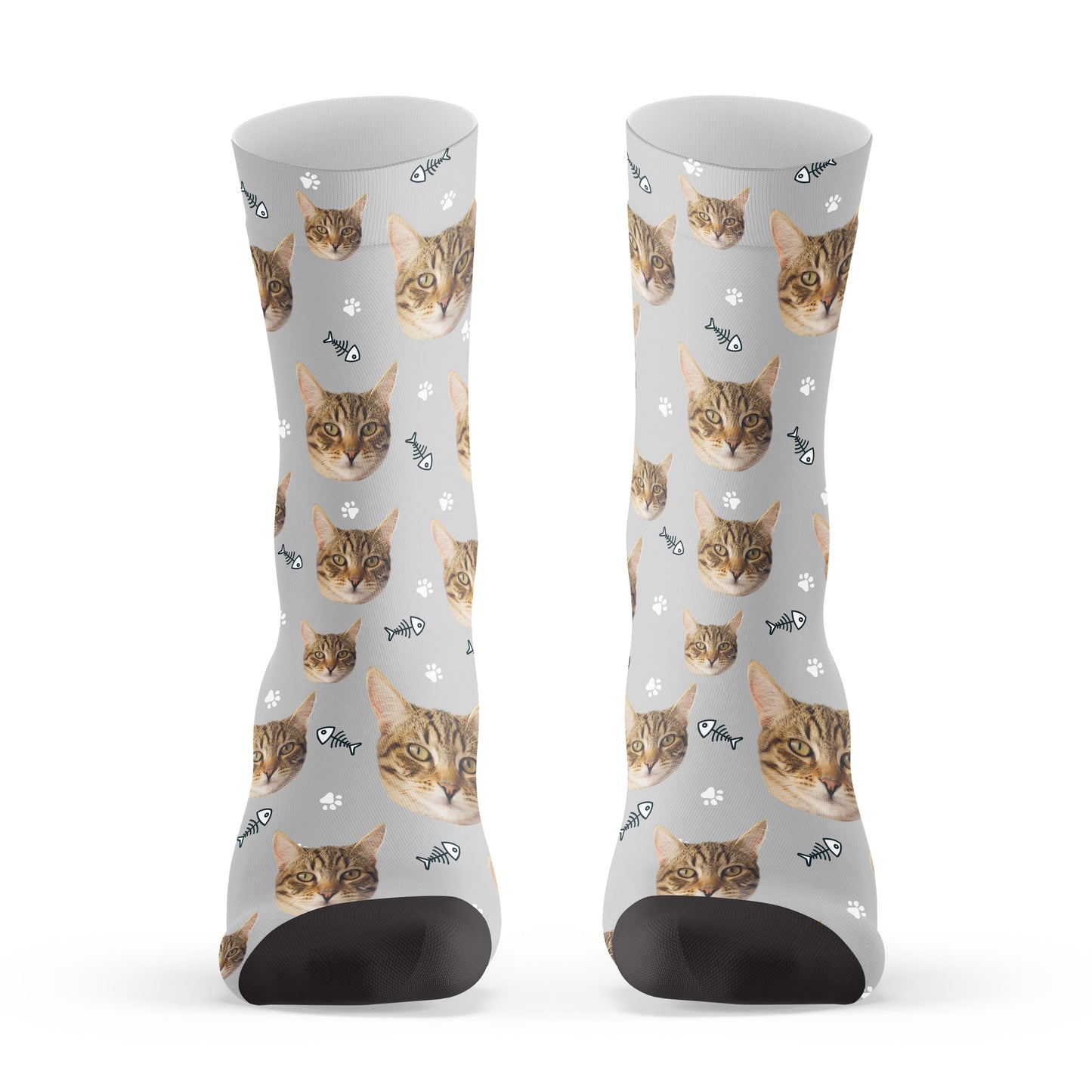 Custom Cat Face Socks