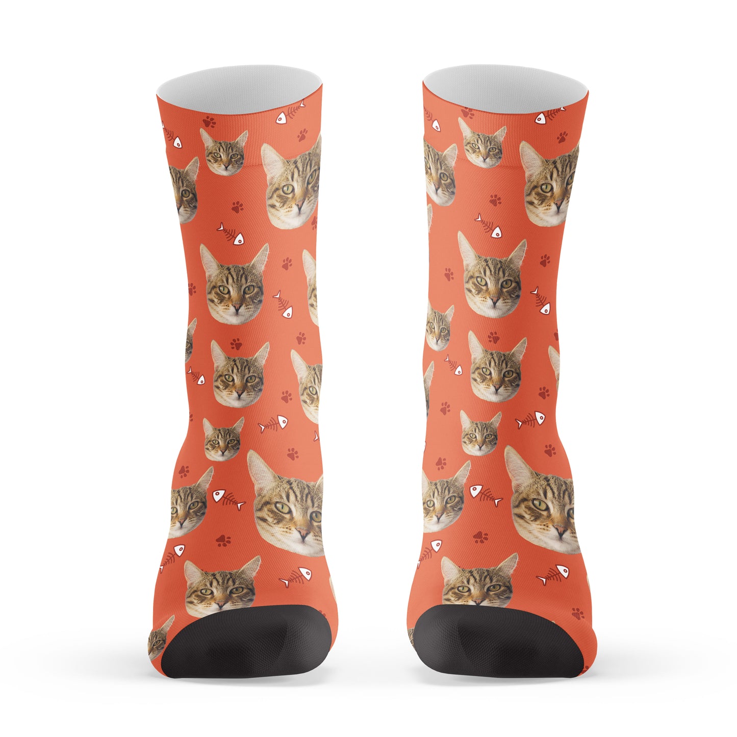 Custom Cat Face Socks