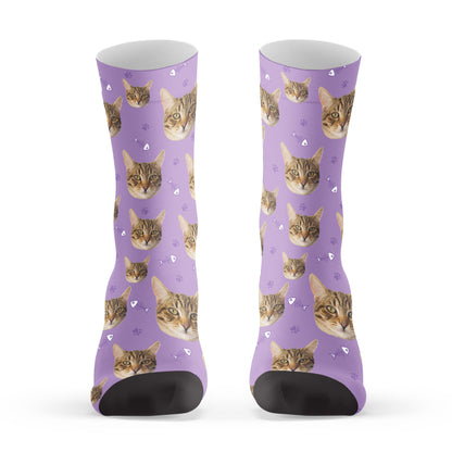 Custom Cat Face Socks